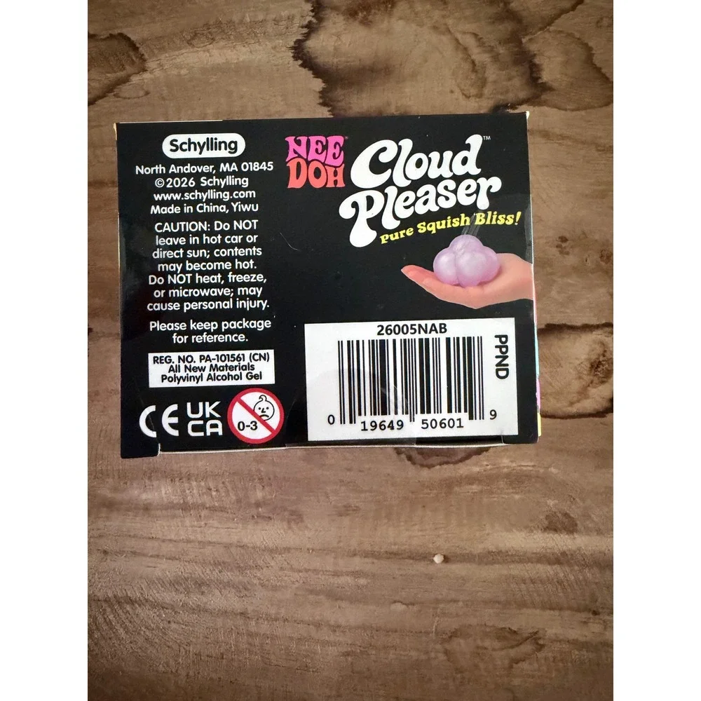Schylling NeeDoh Cloud Pleaser Lavender Shimmer Soft Squish Fidget Toy 26005NAB